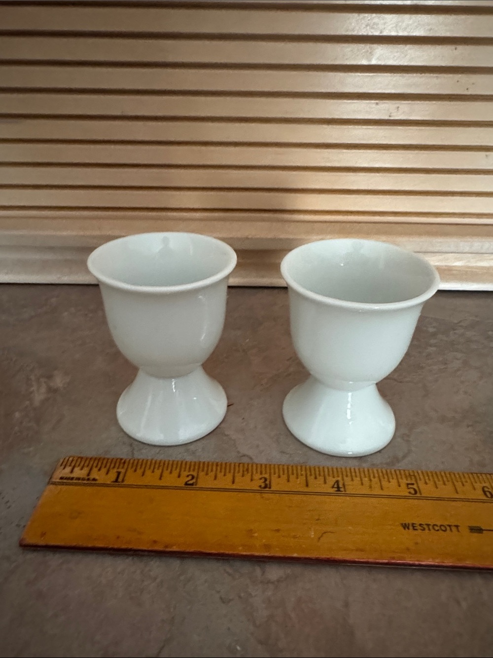 Corelle White Ceramic Egg Cups - Set of 2